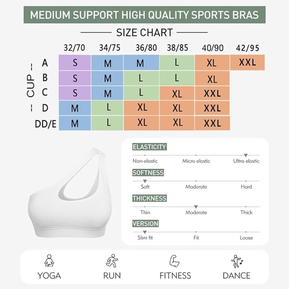 Sykooria Womens One Shoulder Sports Bras in size Small - Picture 2 of 5